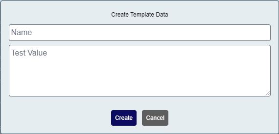 Create Template data